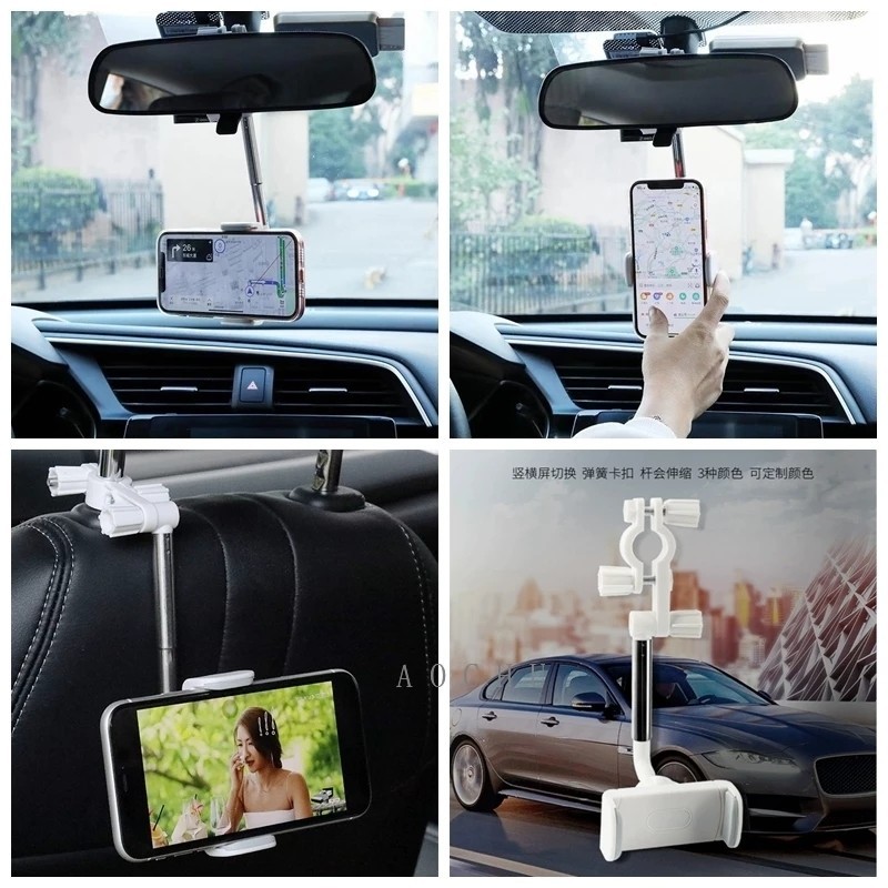 MH - Mirror Car Holder Stand Adjustable 2in1 Holder Mobil Spion CARPOD
