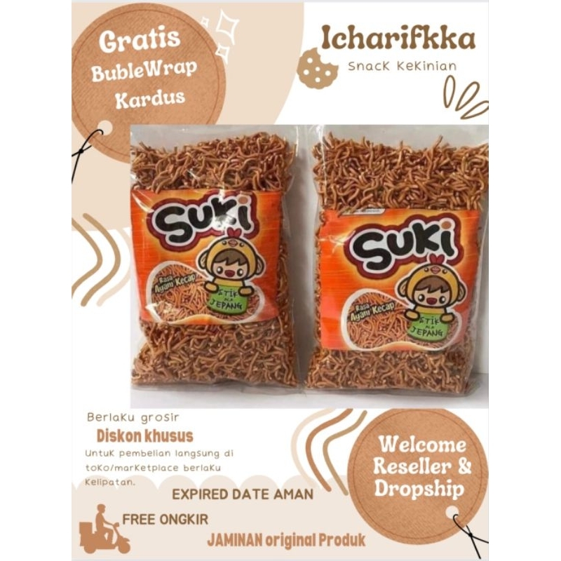 

CAMILAN TERMURAH PROMO SALE DISKON SNACK BRANDED ORI CEMILAN MIE goreng SUKI kiloan snack kiloan original READY.SIAP KIRIM EXPIRED panjang dijamin AMAN