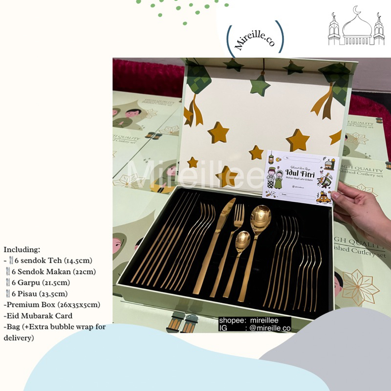 

[INSTANT READY] Hampers Lebaran Cutlery Set | Parcel Lebaran Sendok Garpu Pisau | Hadiah Lebaran Hampers Ramadhan Ied | Hampers Idul Fitri | Hampers Lebaran idul fitri unik | Hampers Hadiah Alat Makan | Set Lebaran