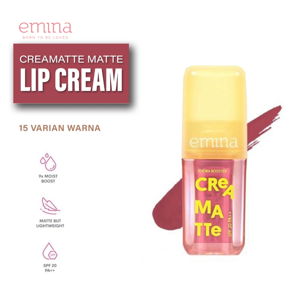 Emina Creamatte Matte Lip Cream 15 Warna Baru Lipstik Cair