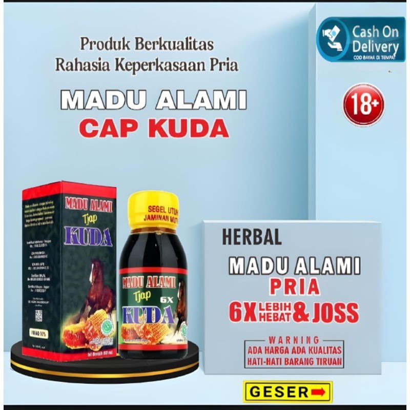 

MADU TONIK ALAMI AMK TJAP KUDA 6X TERDAHSYAT 100% ORIGINAL MADU SUOLEMENT PRIA TANGGUH