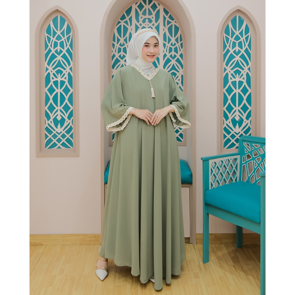 NEW KAFTAN DRESS SULTAN MEWAH REMAJA DEWASA BAHAN CERUTY BABYDOLL PREMIUM GAMIS TERBARU MIX RENDA