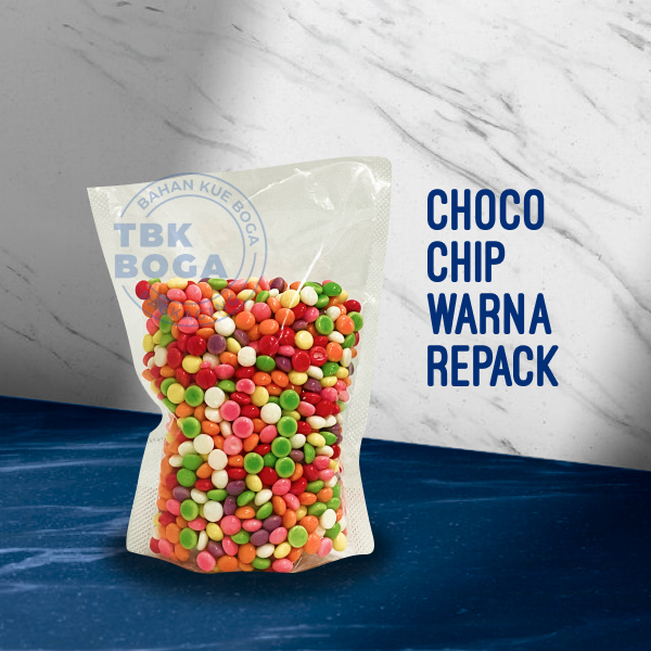 

Choco Chip Warna ( 250, 500 gr ) Lagie Repack Coklat Color Setengah Bulat