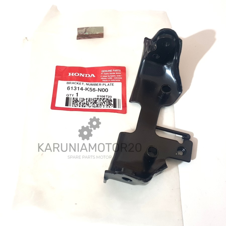 Bracket Besi Dudukan Plat Nomor Sonic 150R Original AHM 61314-K56-N00