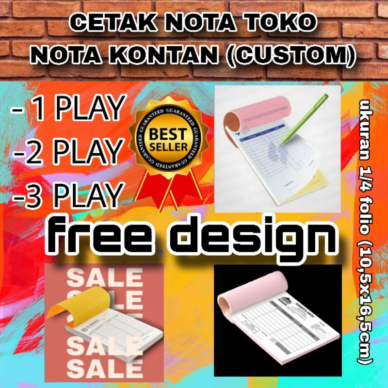 

PROMO BUKU NOTA KONTAN NOTA CUSTOM 1PLAY 2PLAY 3PLAY/MINIMAL ORDER 8 BUKU