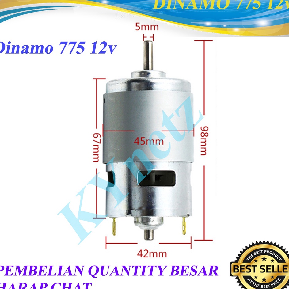Dinamo 775 12v Motor DC 775 12v High Torsi