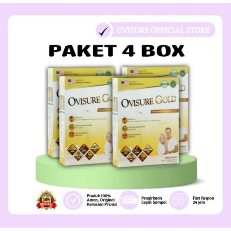 

PAKET 4 OVISURE GOLD MILK SUSU OBAT TULANG DAN SENDI 100% ORIGINAL USA
