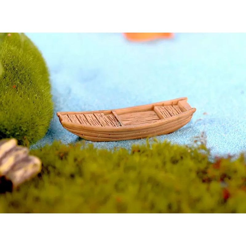 Miniatur Perahu Kecil Patung Perahu Nelayan Dekorasi Perahu