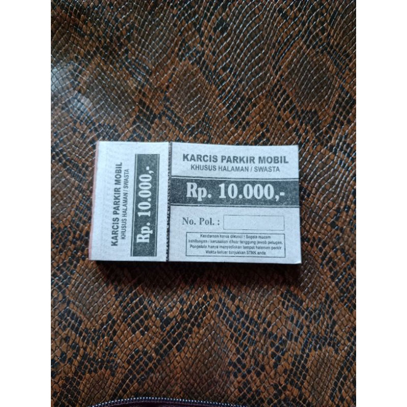 

Karcis Parkir mobil 10k