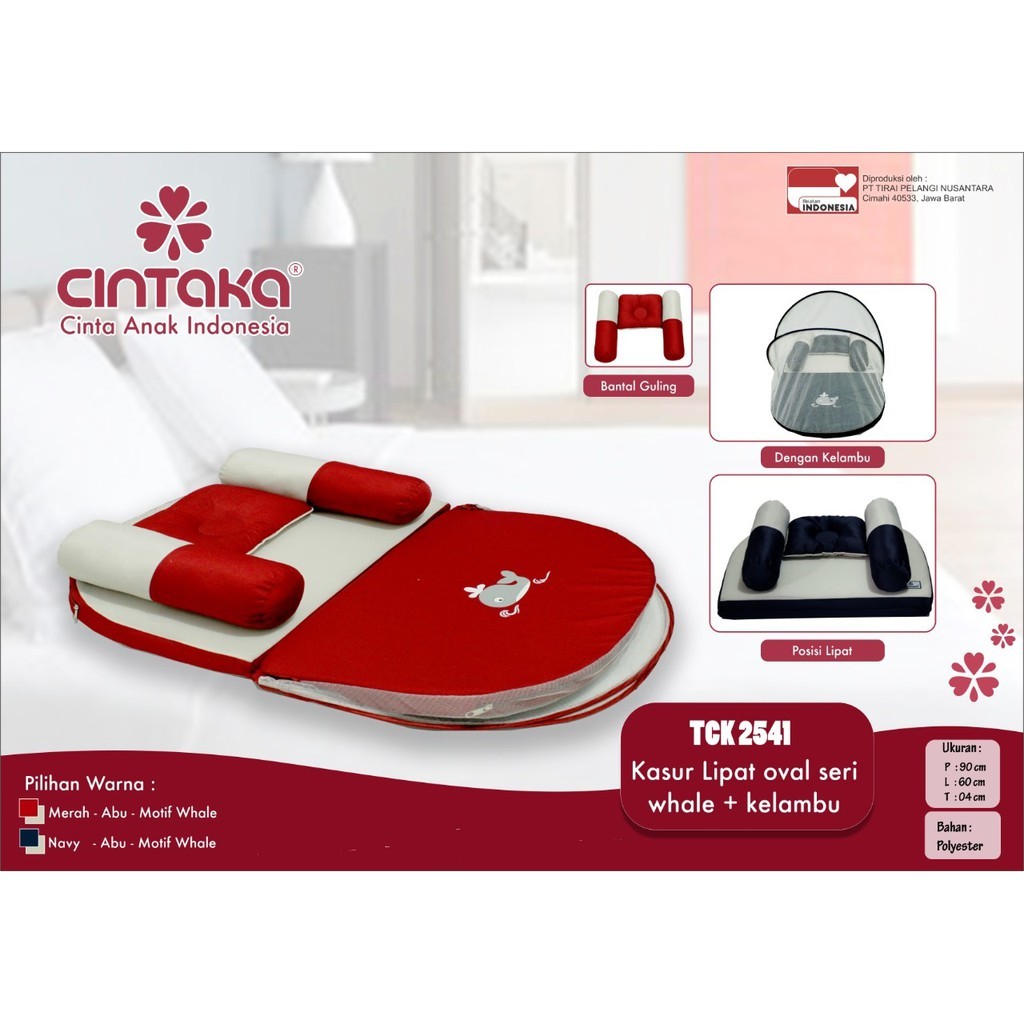 CINTAKA_Kasur Lipat Oval Seri WHALE + KELAMBU TCK2541