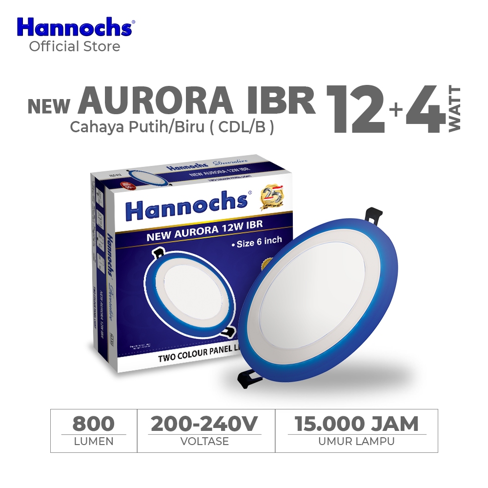 Hannochs Lampu Downlight LED New Aurora 12W IBR Cahaya Putih INBOW