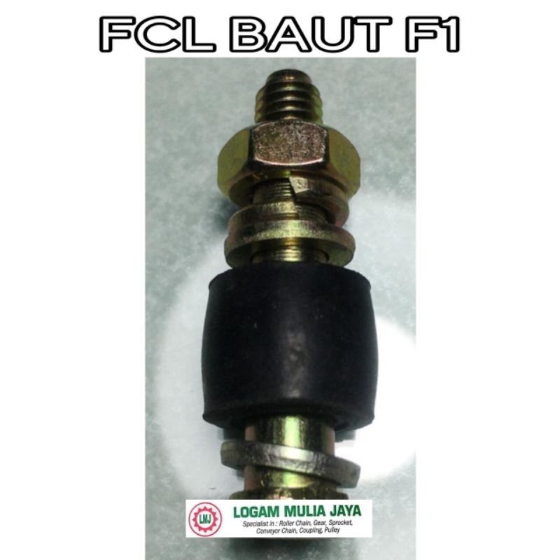 BAUT F1 KOMPLIT MUR RUBBER BOLT F1 BAUT KOPLING FCL F1 BAUT FCL COUPLING F1 F-1