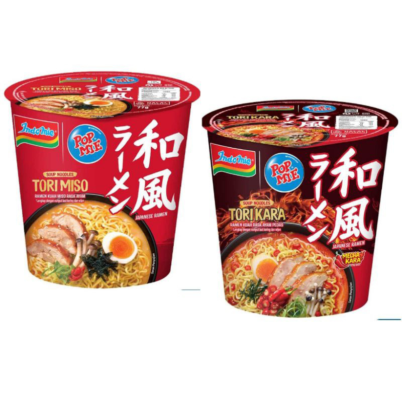 

Indomie POP MIE Japanese Ramen Tori Miso / Tori Kara Cup 77 gram