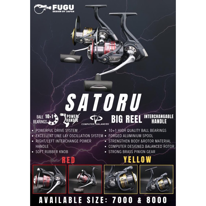 reel power handle FUGU SATORU 8000 cocok buat pasiran