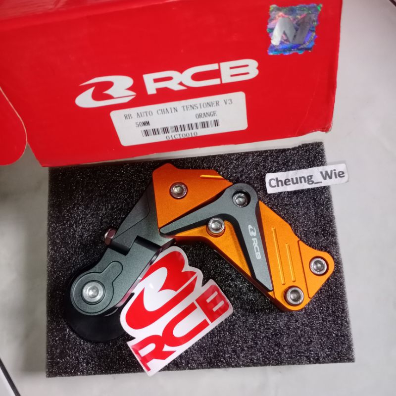 auto chain tensioner / penegang rantai RCB racing boy orange 50mm pnp motor bebek seperti Smash,Shog