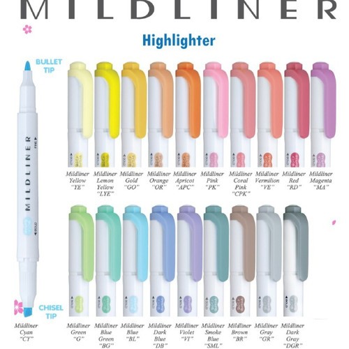 

Bolpen Highighter Zebra Mildliner