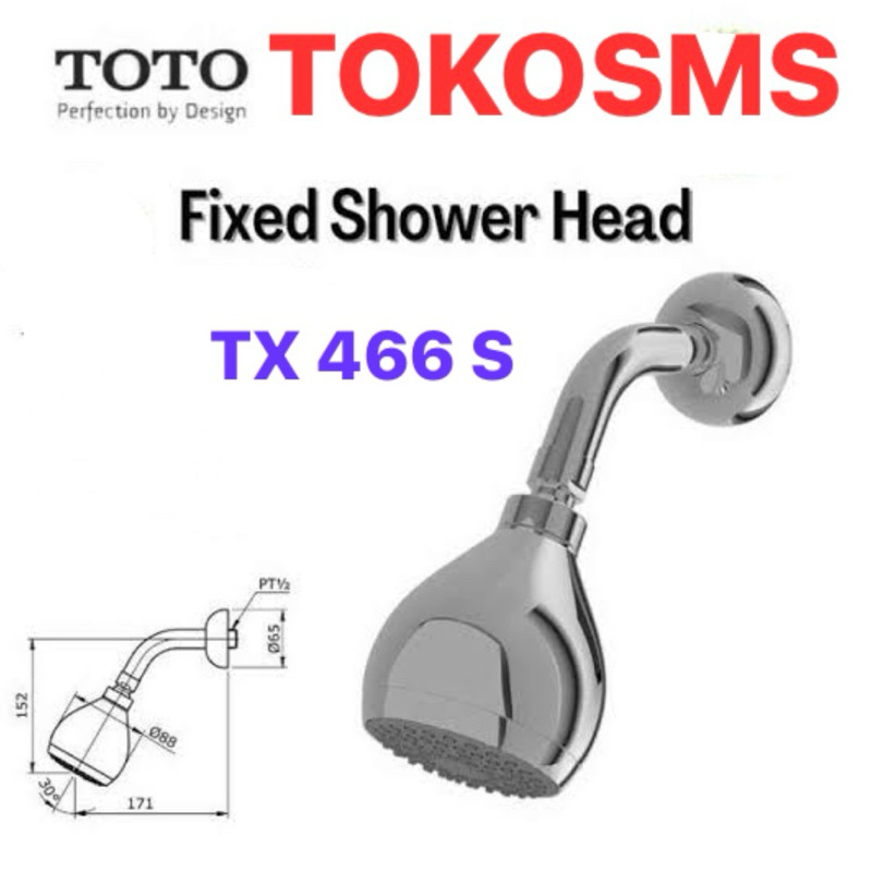 wall shower fix head TOTO TX466S sower tanam toto tx 466 s