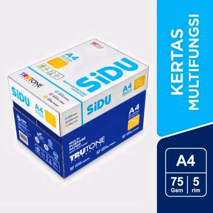 

SIDU A4 75 GSM 1 Karton isi 5 rim