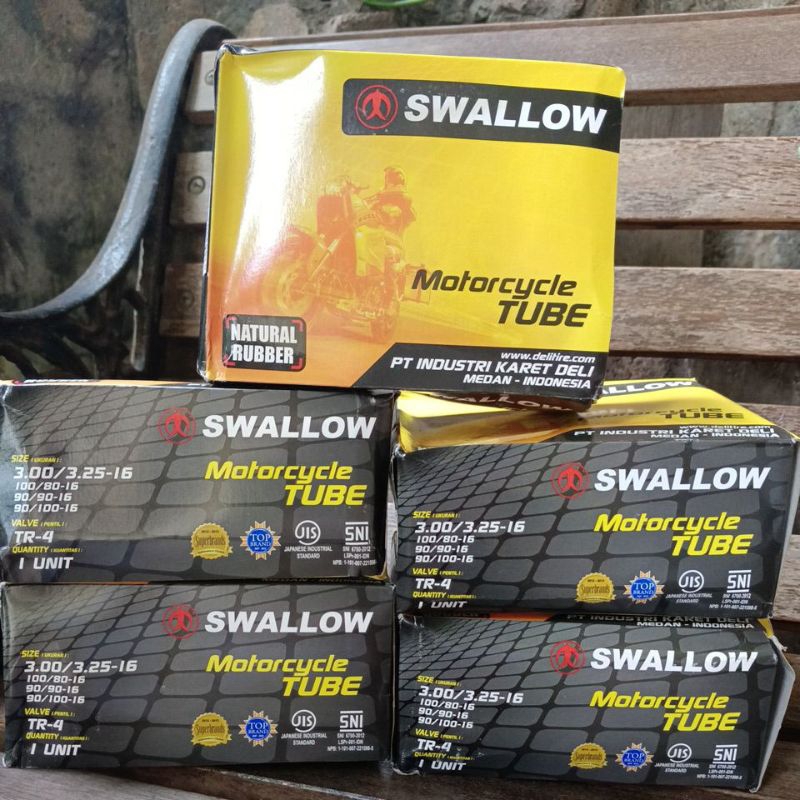 Ban Dalam SWALLOW 300/325-16 Untuk Ban Motor Ukuran (90/90-16, 90/100-16, 100/80-16)