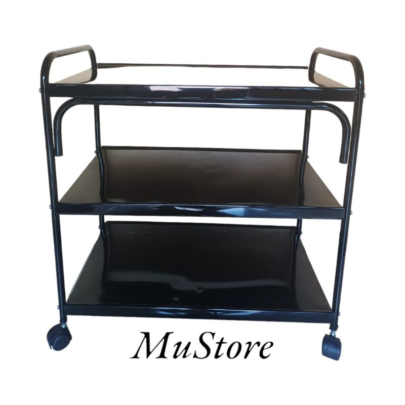 Rak TV DX 300 serbaguna susun 3 Kokoh dan kuat Rak tv dan rak buku besi kuat Rak Dorong besi