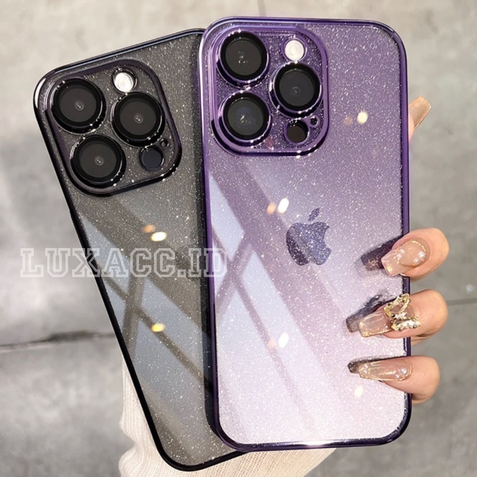 Kirim sekarang Blink Blink Gliter Metalic Electroplating Case iPhone 11 Pro Max 12 Pro Max 13 Pro Ma