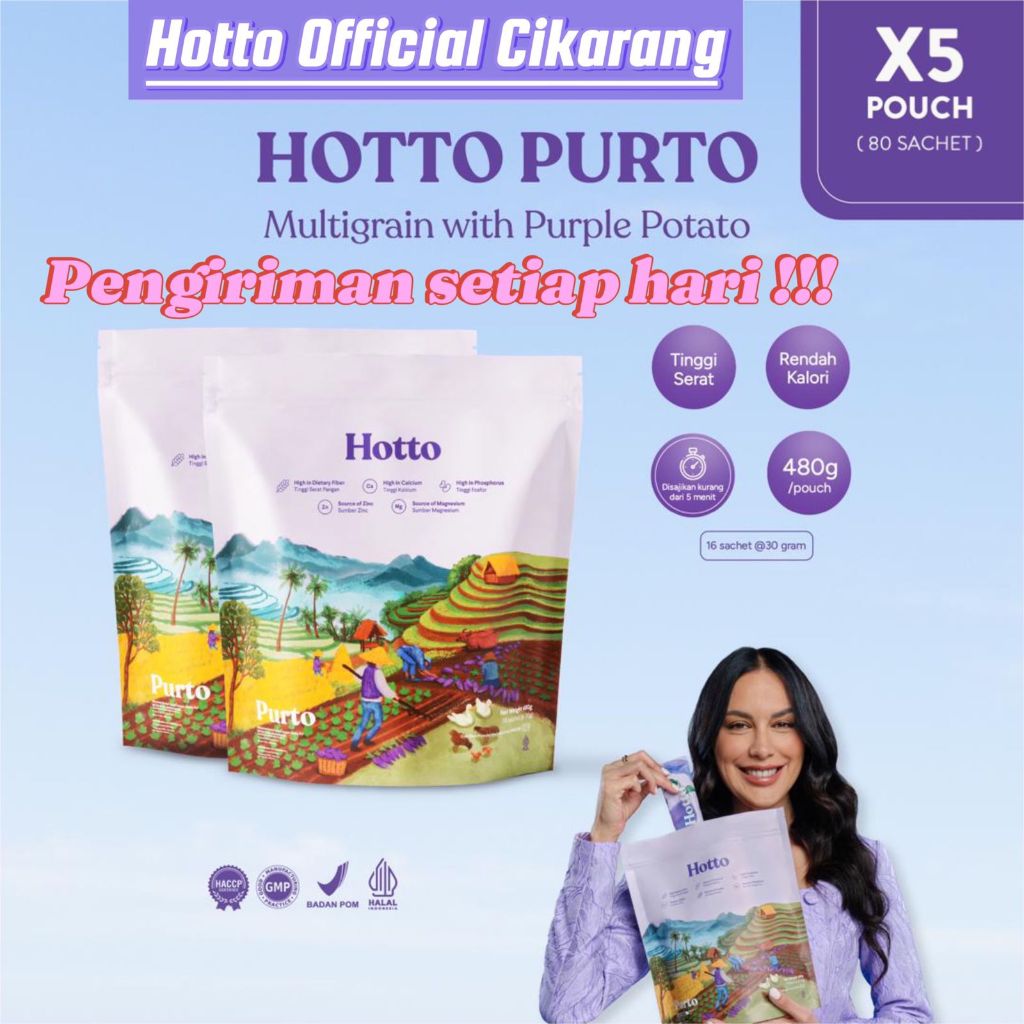 

Hotto Purto Multigrain (Meal Replacement) 5 Pouch Isi 80 Sachet Original