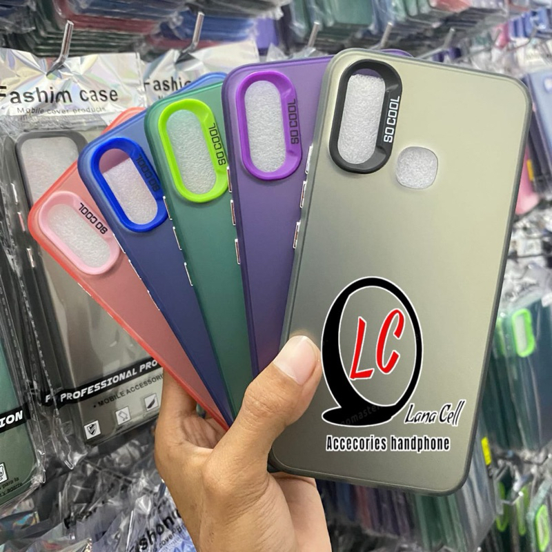 SOFT CASE IMD HYBRID SAMSUNG A20S COLOUR PLATE HOLOGRAM POLOS FULL COVER