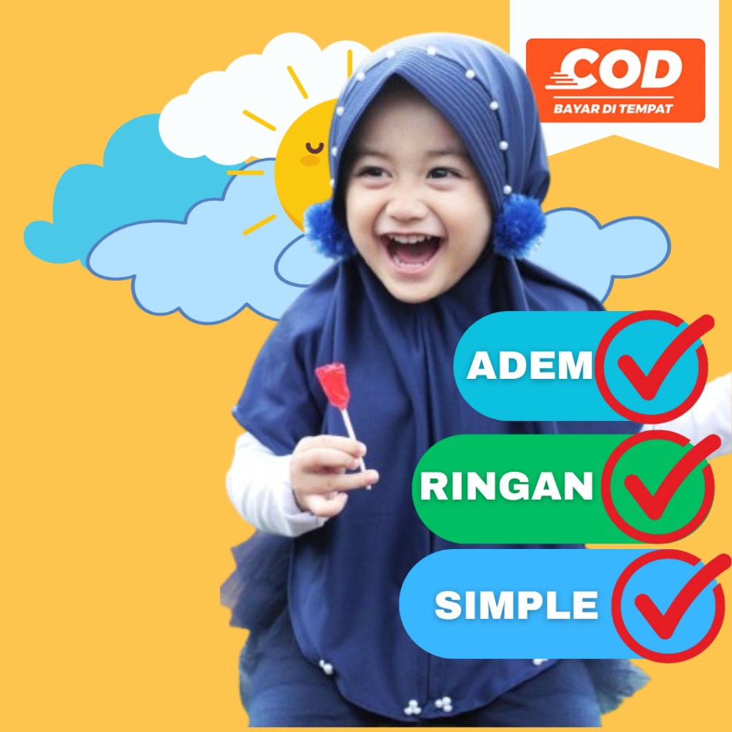 hijab kerudung jilbab khimar syari ciput pashmina bergo pasmina anak tk instan turban poni anak seko