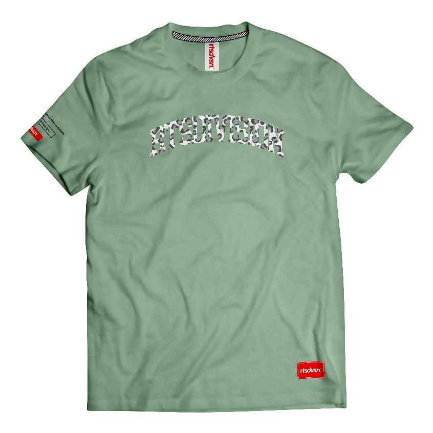 RTSDVSN Baju Simply Hijau Motif Leopard | Baju Cewek Cowok | Baju Simple Keren