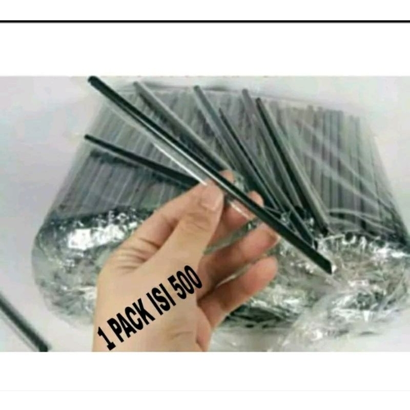 Sedotan runcing steril warna hitam dan hijau original