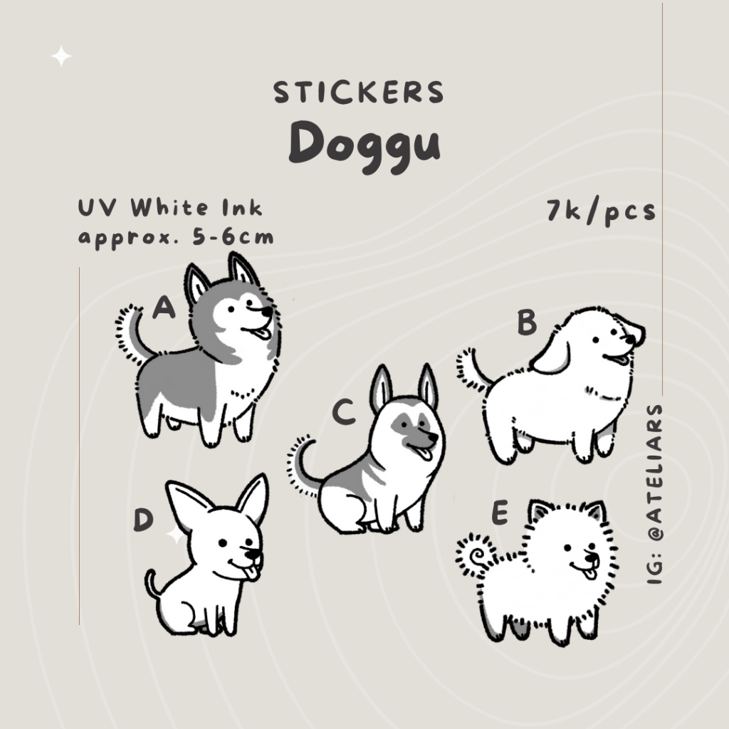 

Sticker Set Anjing Cute Animals Kawaii Stiker Dekorasi Jurnal 2