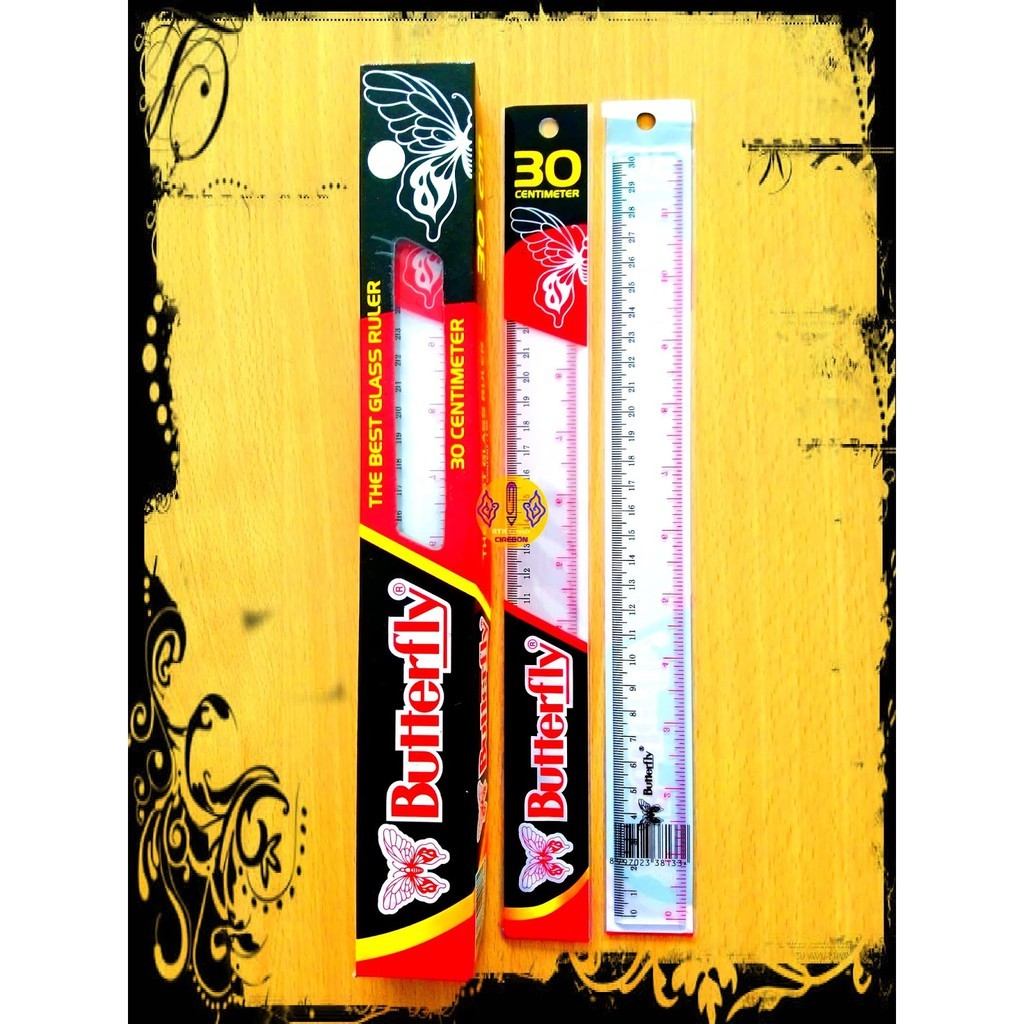 

Penggaris Plastik Butterfly Mistar 30cm Transparant