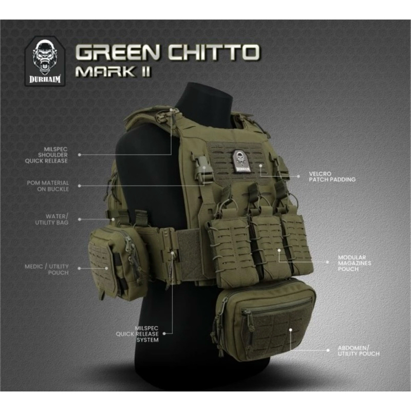 ROMPI | Durhaim Body Vest Green Chitto Mark II