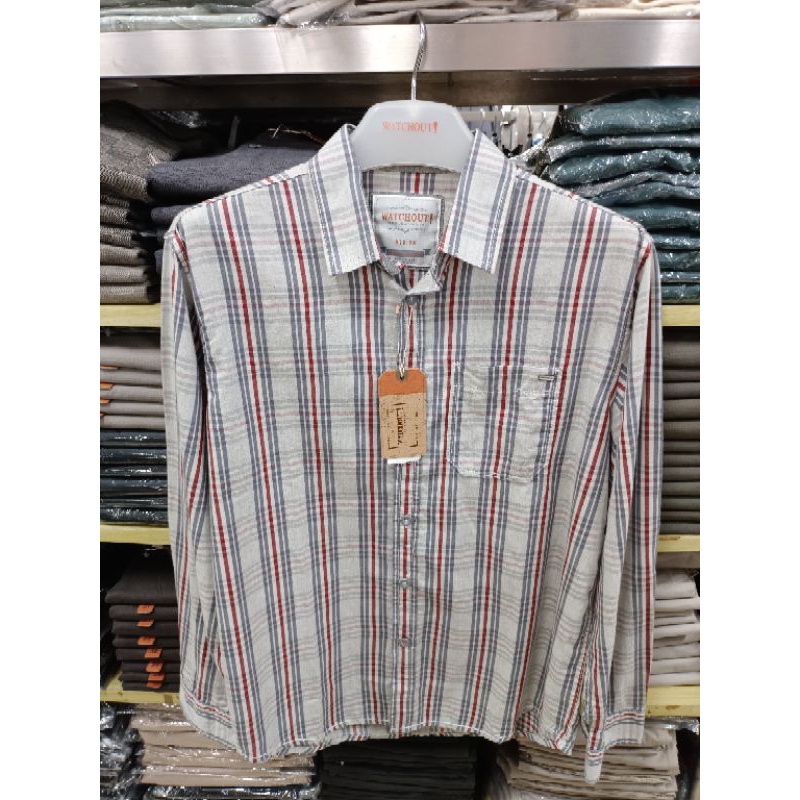 watchout kemeja pria lengan panjang WS301870123