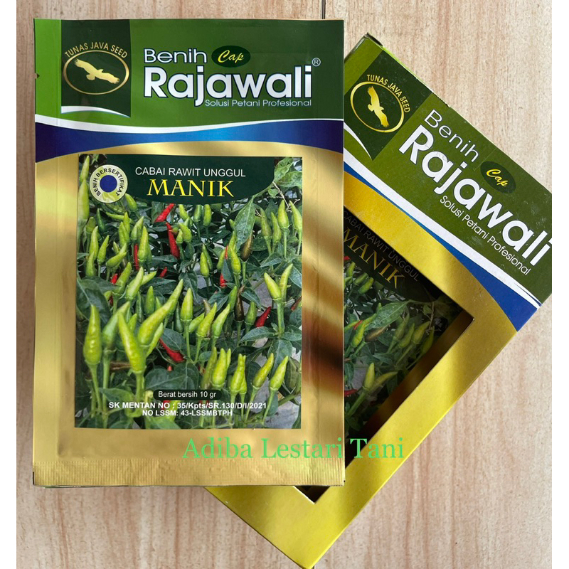 Benih Cabe Rawit Manik 10 Gram - Cabai Rawit Hijau Annum @Benih Cap Rajawali