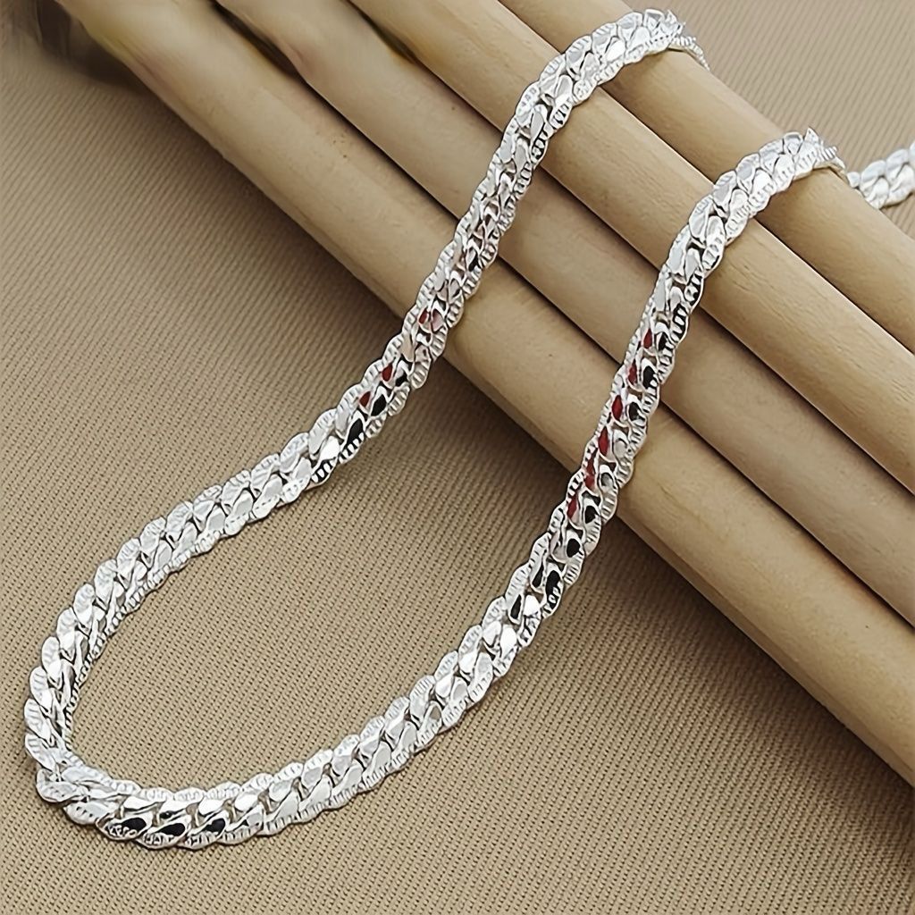 HEMAT KALUNG PRIA WANITA TITANIUM RANTAI ASLI SISIK NAGA SILVER PUTIH PERAK RANTE COWOK CEWEK KEREN