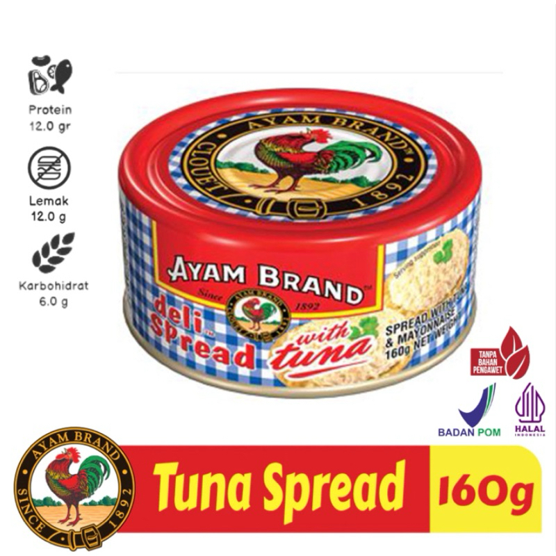 

Ayam Brand - Ikan Tuna Kaleng Spread Selai Mayonaise 160gr