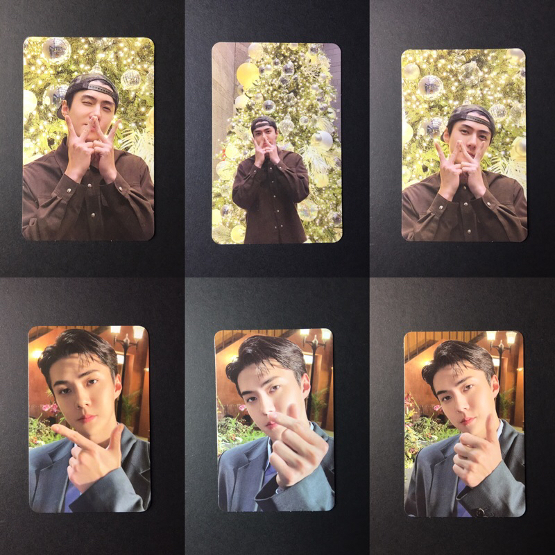 JUAL PHOTOCARD OH SEHUN EXO PINK CHRISTMAS LUCKY CARD ANNIVERSARY MD PC