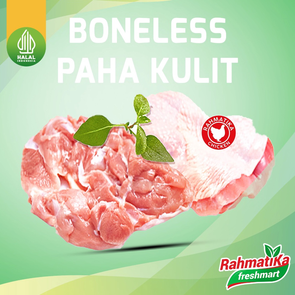 

LMG929 PROMO MURAH Boneless Paha Kulit Segar Fillet Paha Kulit Fresh 1 kg Ayam Segar