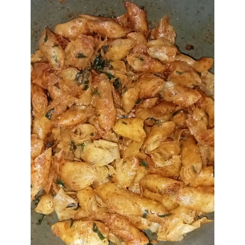 

Keripik Lumpia Gurih Pedas Daun Jeruk 150gram dan 400gram