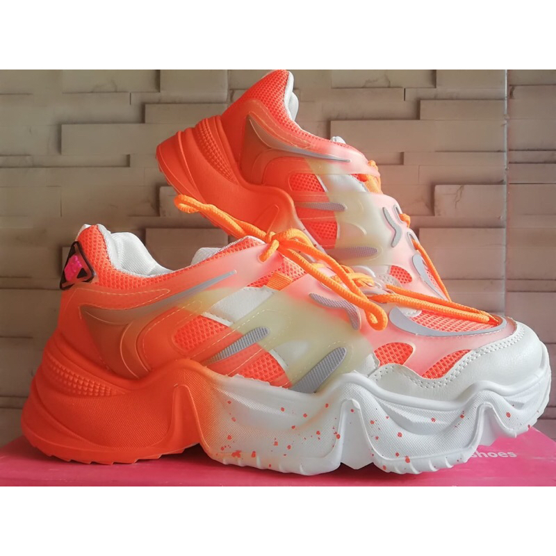 (BACA DESKRIPSI) PVN SNEAKERS WANITA LORI ORANGE