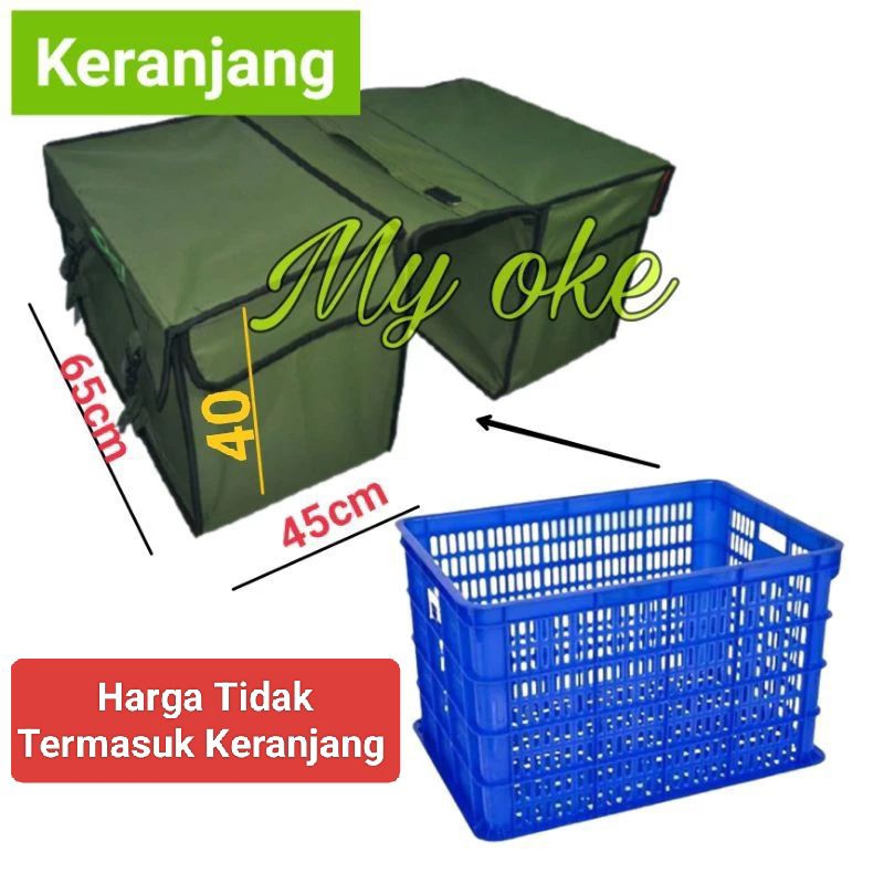 Tas Obrok Motor Kurir Barang Super Jumbo Keranjang