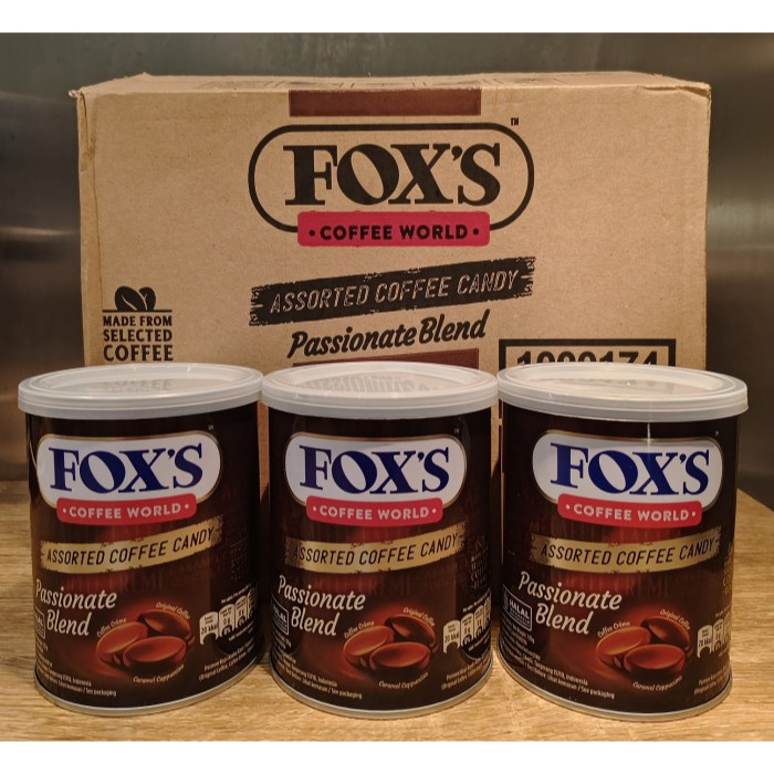 Permen FOXS FOX FOX'S Tin Crystal Clear Candy Kaleng -KOPI 135gr parcel lebaran, idul fitri, hadiah 