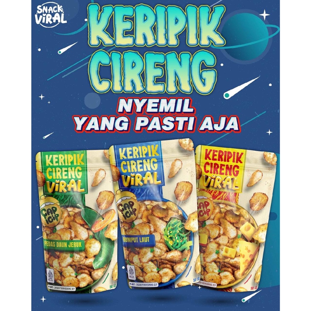 

Snack Viral Keripik Cireng Viral, Krispi, Kriuk, Stik - 50 gram - Jajanan, Topping, Cemilan Kekinian Cireng