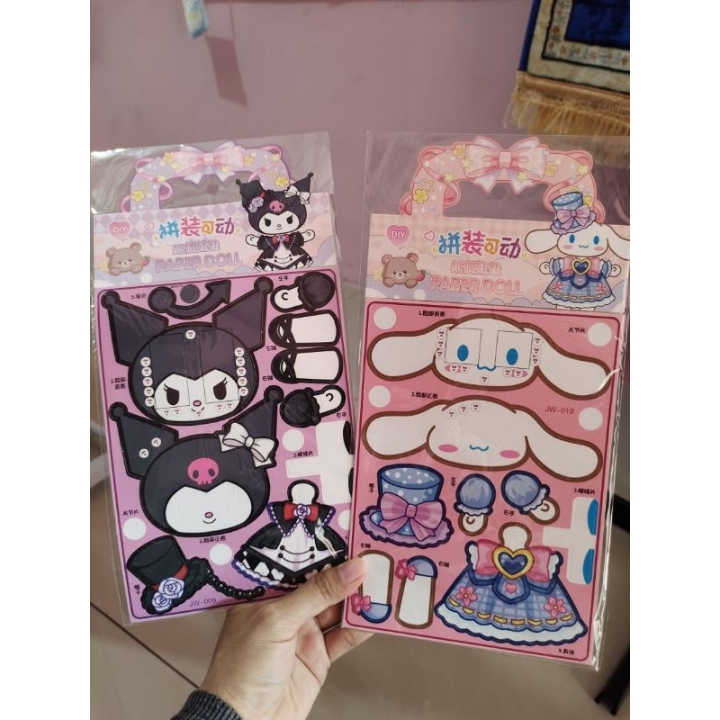 DIY MERANGKAI WAYANG BP BONGKAR PASANG SANRIO LUCU  KEPALA TANGAN KAKI GOYANG