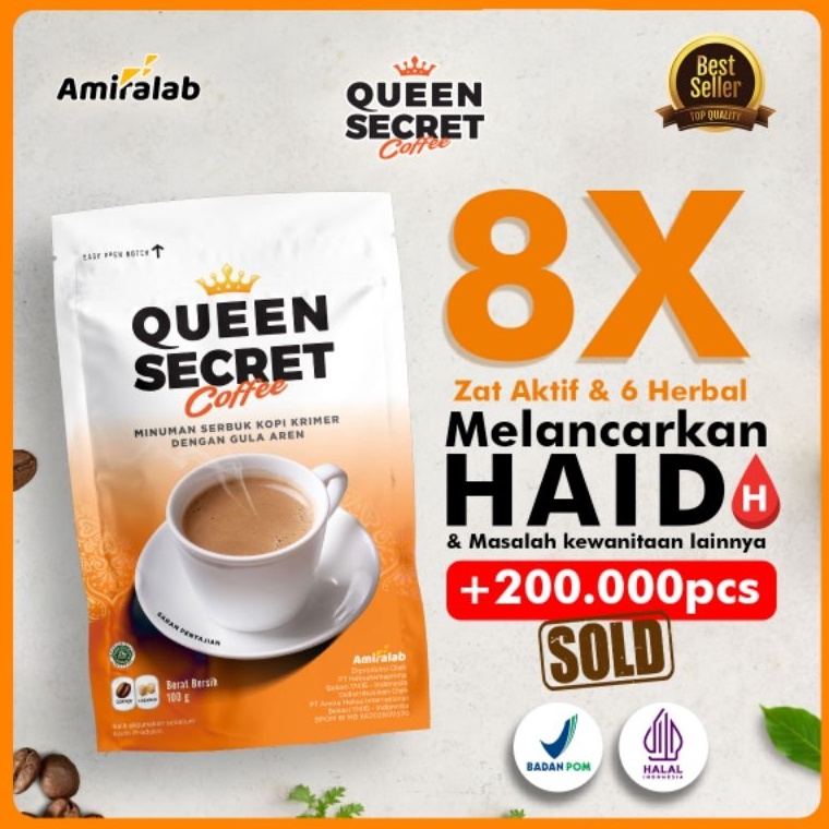 

JXO388 FLASH SALE Amiralab Queen Secret Coffee Minuman Kopi Lancar Haidd Menstruasi Telat Terlambat Siklus Bulan Jamu Ramuan Alami Ampuh Manjur Aman Untuk Busui KB Kesehatan Wanita 1gr