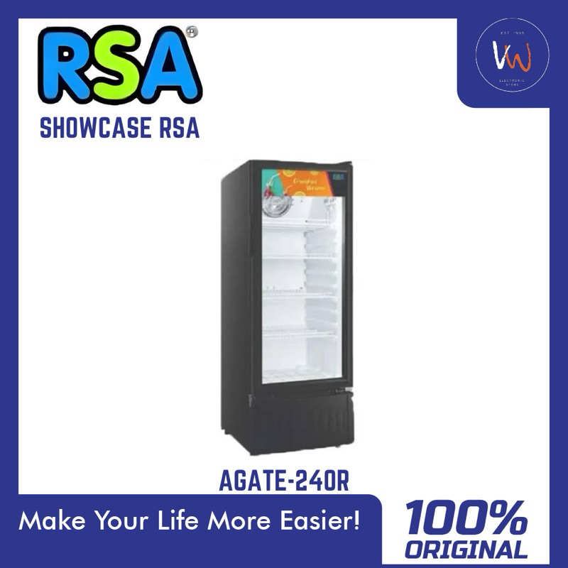 Showcase RSA AGATE-240R Rak 4 / Kulkas Pendingin / Showcase Minuman