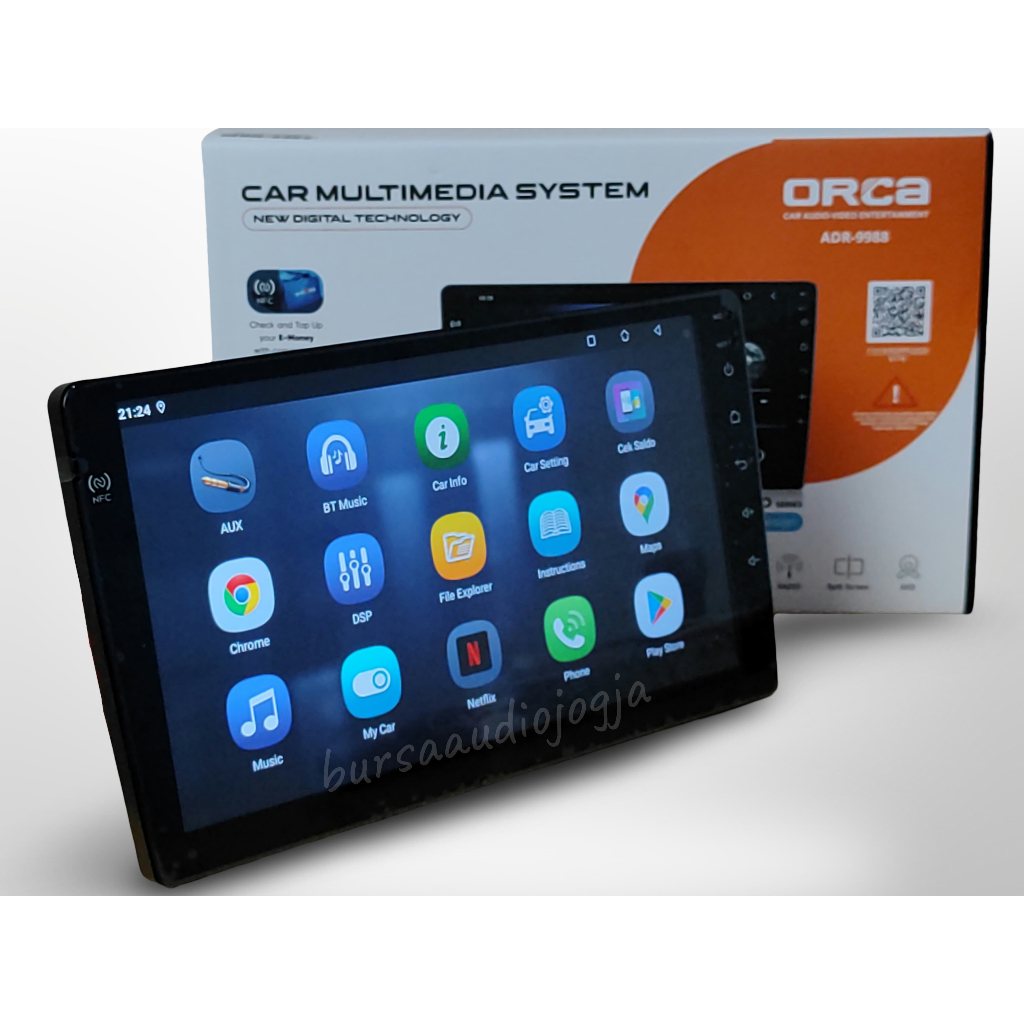 Orca ADR 9988 Headunit android 9 inch CARPLAY 2/64 NFC GARANSI RESMI ORCA 1 Tahun