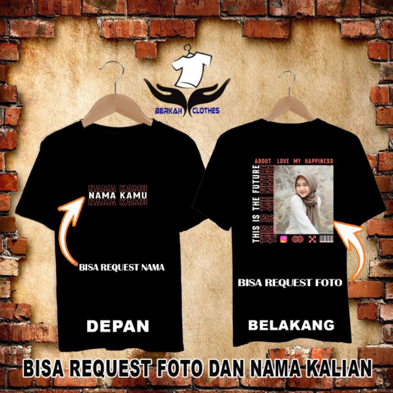 Kaos Costum Bucin Aesthetic Future /Kaos Satuan