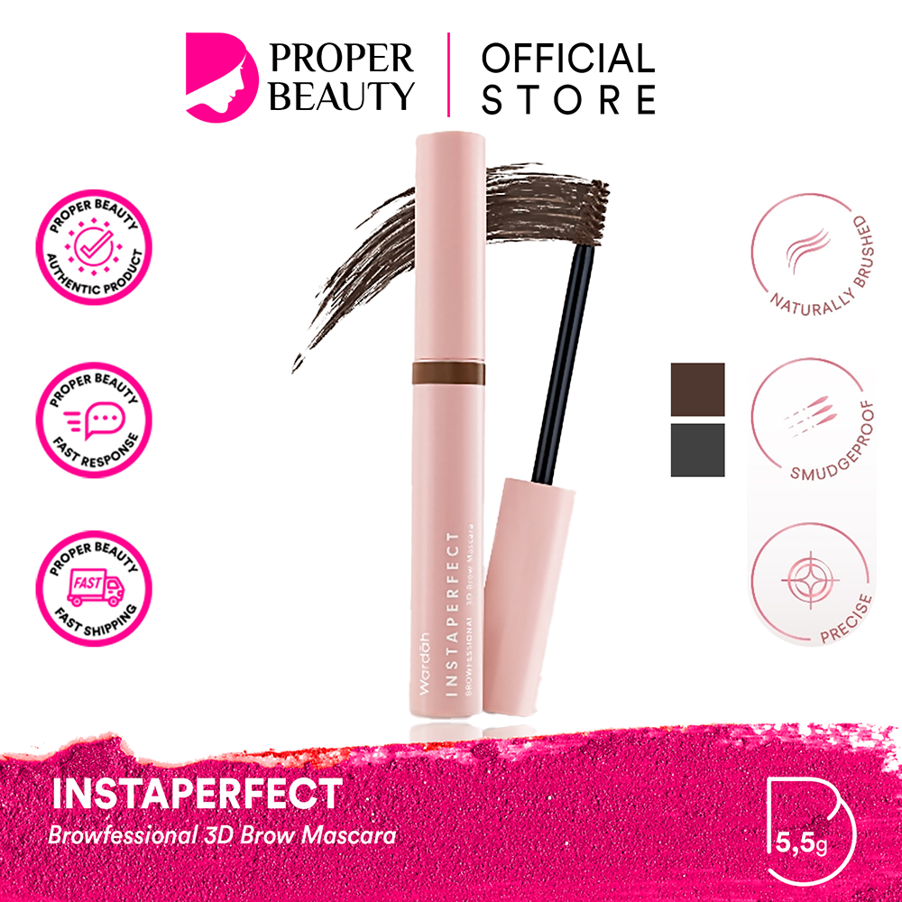 INSTAPERFECT Browfessional 3D Brow Mascara Indonesia / Maskara Alis 5.5g / Natural Smudgeproof / Nat